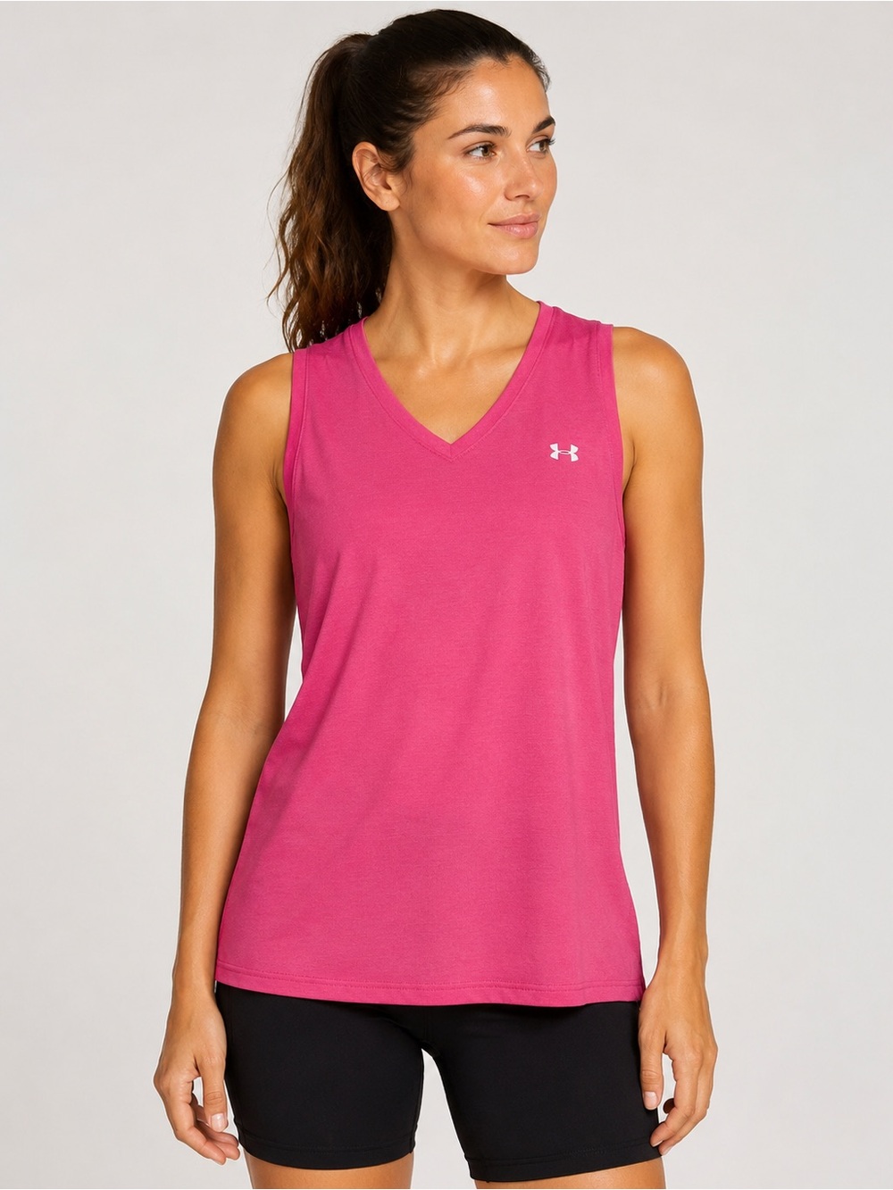 Under Armour Pink V-Neck Sleeveless Athletic Tank Top Women’s
Size Medium
